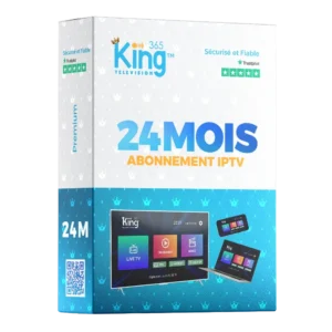 Boîte King365 TV 24 mois – abonnement IPTV officiel, stable et fiable, King365 IPTV 24 mois pas cher.